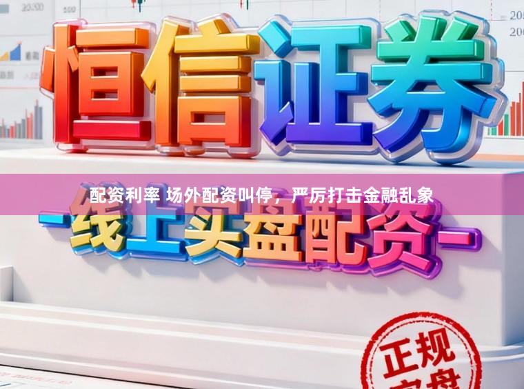 配资利率 场外配资叫停，严厉打击金融乱象