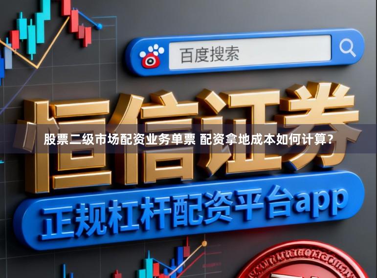股票二级市场配资业务单票 配资拿地成本如何计算？